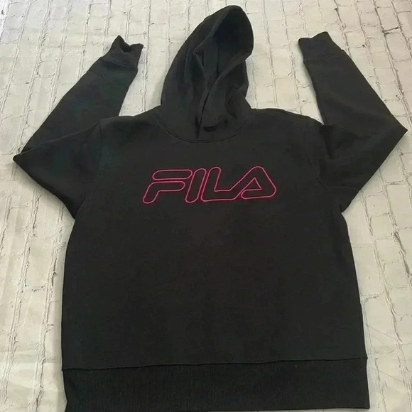Fila Tops - Fila, black and pink hoodie sweatshirt NWT